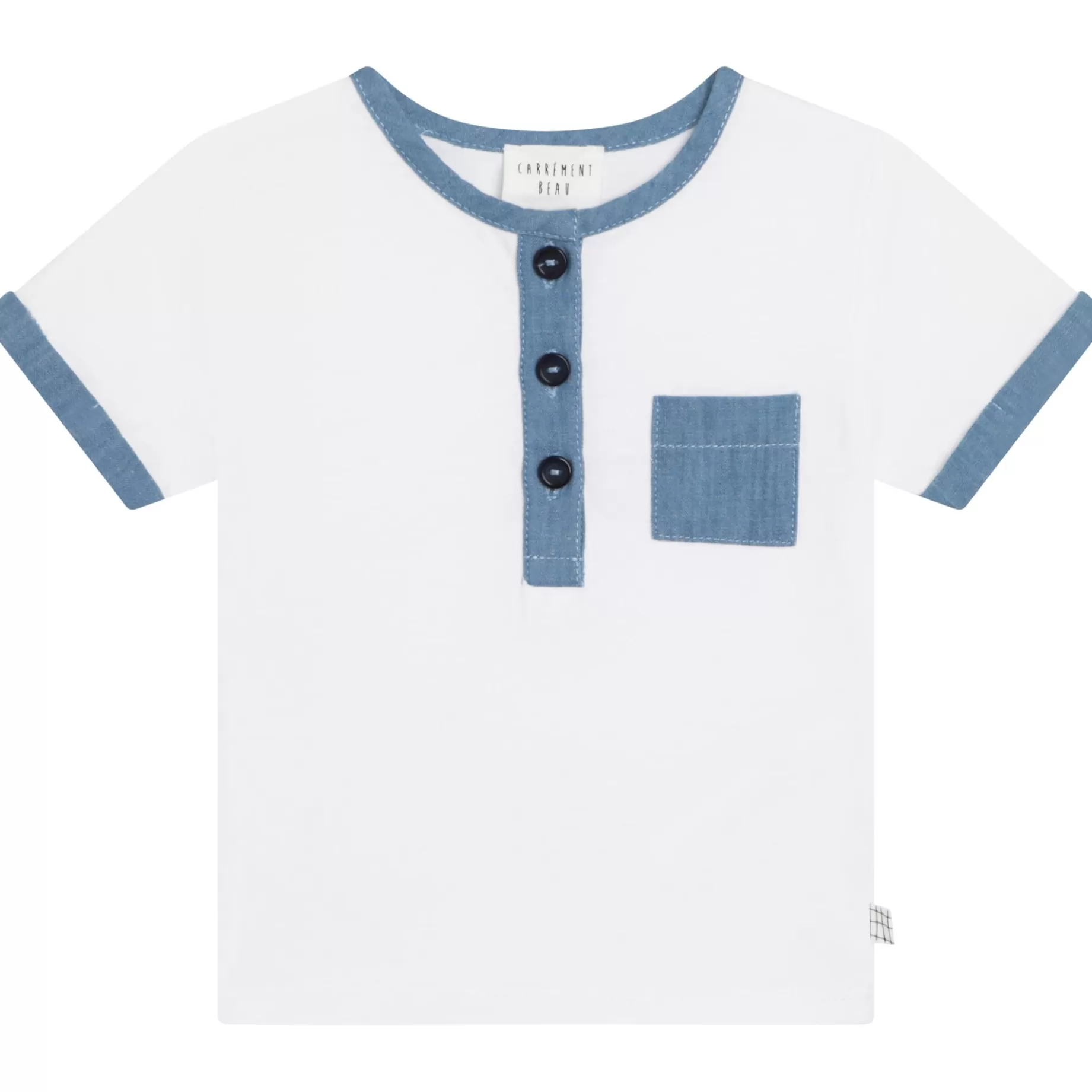 Bi-Material Pocket T-Shirt^CARREMENT BEAU Outlet