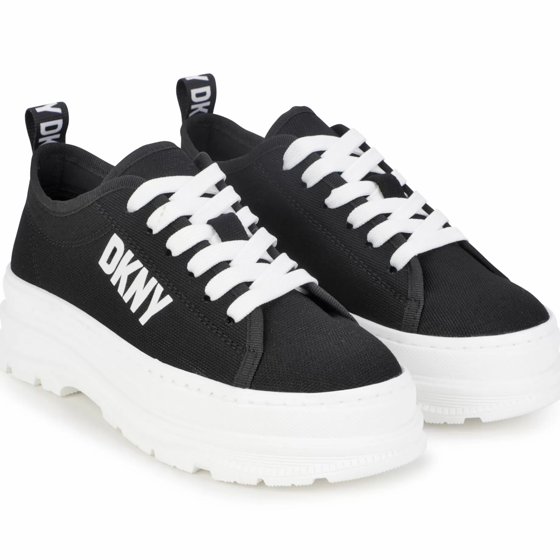 Canvas Lace-Up Trainers^DKNY Online