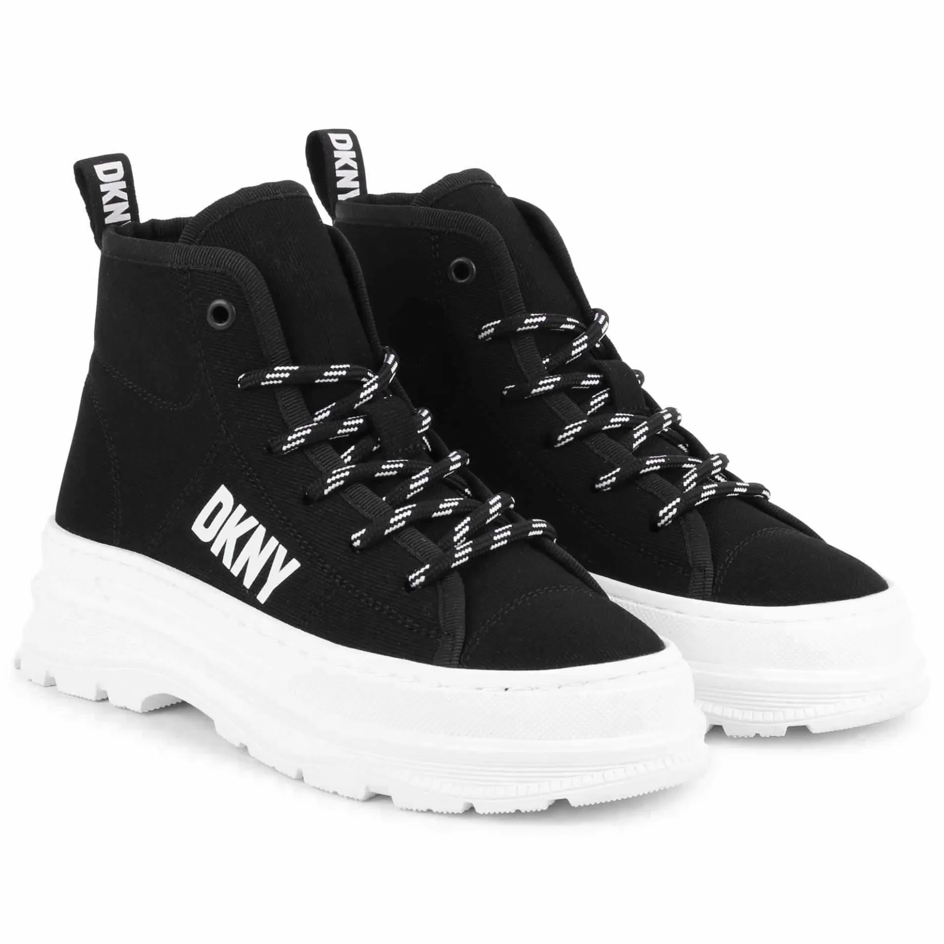 Canvas Lace-Up Trainers^DKNY Cheap