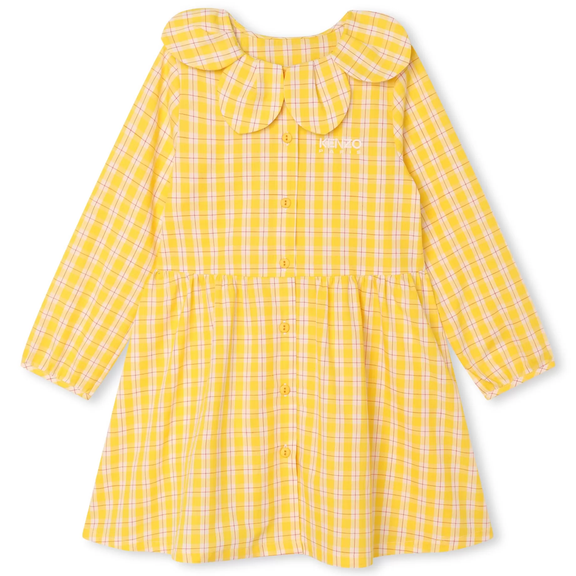 Cotton Dress With Petal Collar^KENZO KIDS Sale