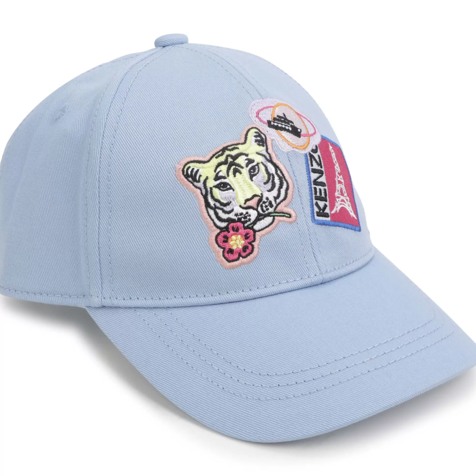 Cotton Embroidered Cap^KENZO KIDS New