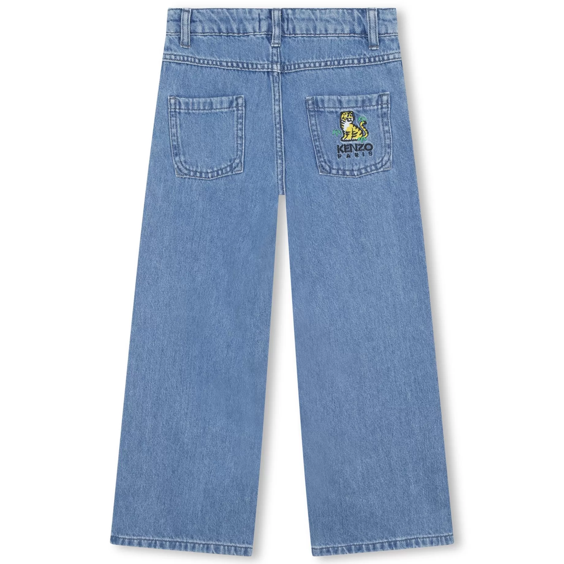 Cotton Jeans With Embroidery^KENZO KIDS Flash Sale