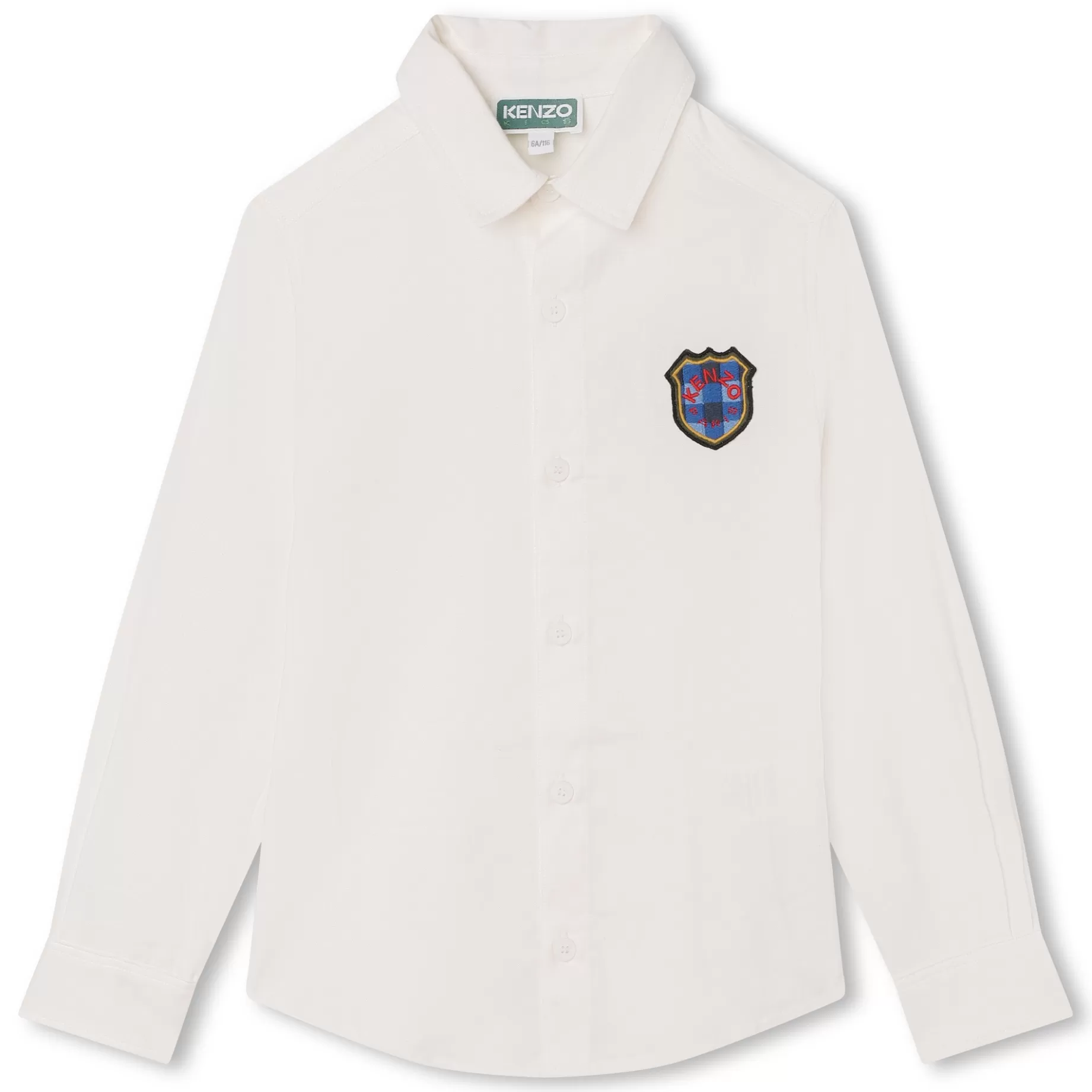 Cotton Shirt With Patch^KENZO KIDS Shop