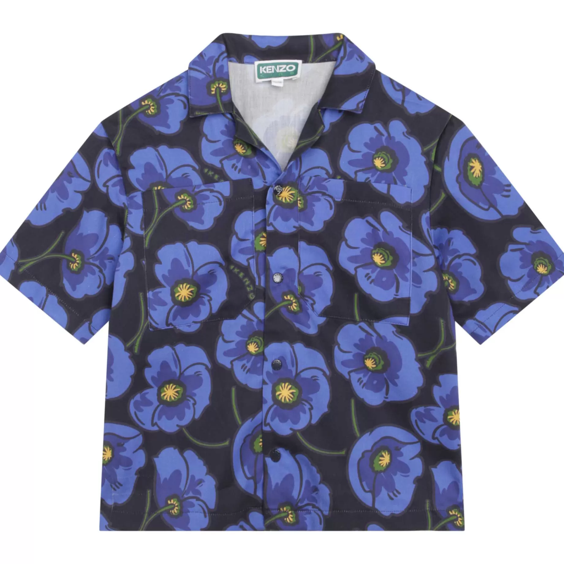 Cotton Twill Printed Shirt^KENZO KIDS Fashion