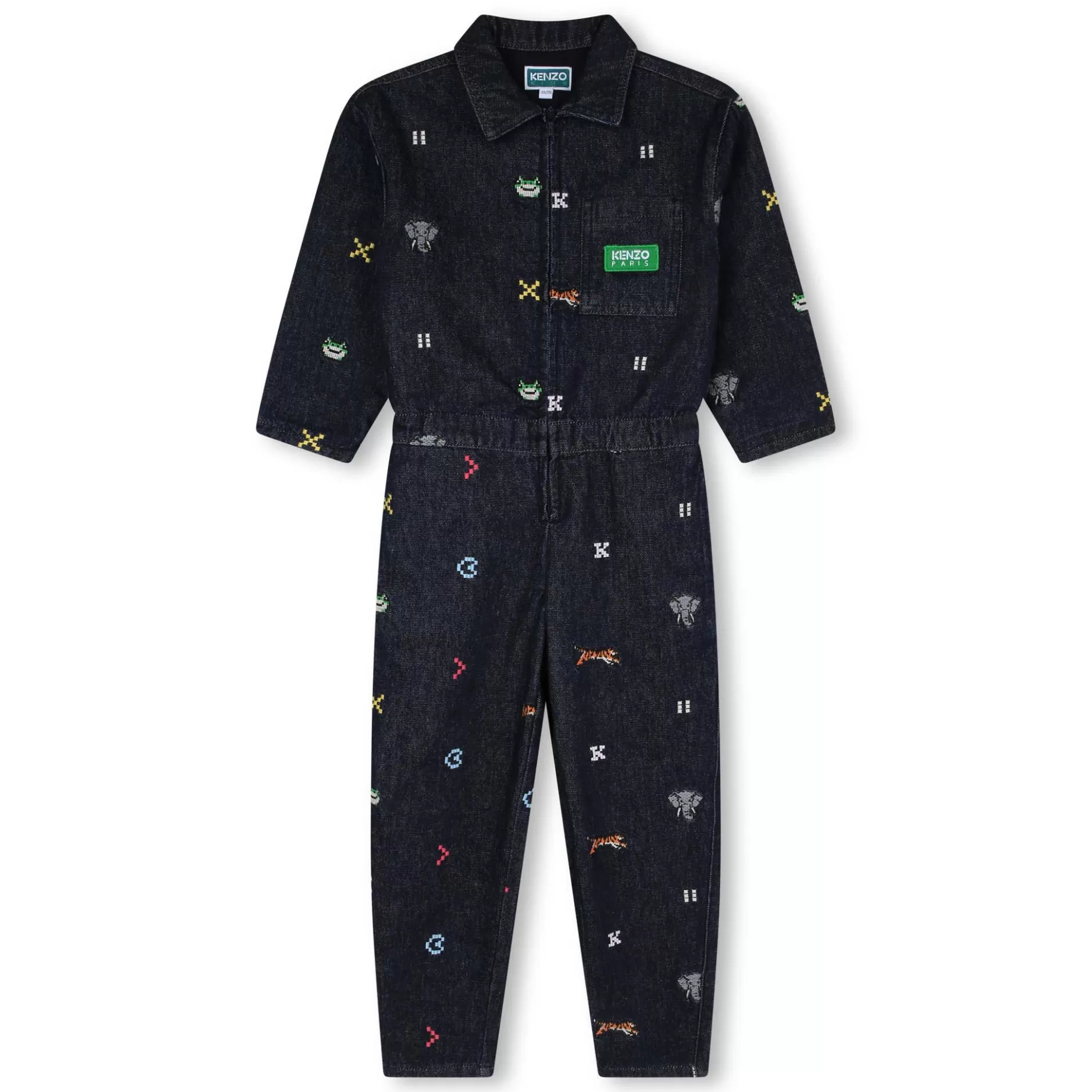 Embroidered Denim Jumpsuit^KENZO KIDS Hot