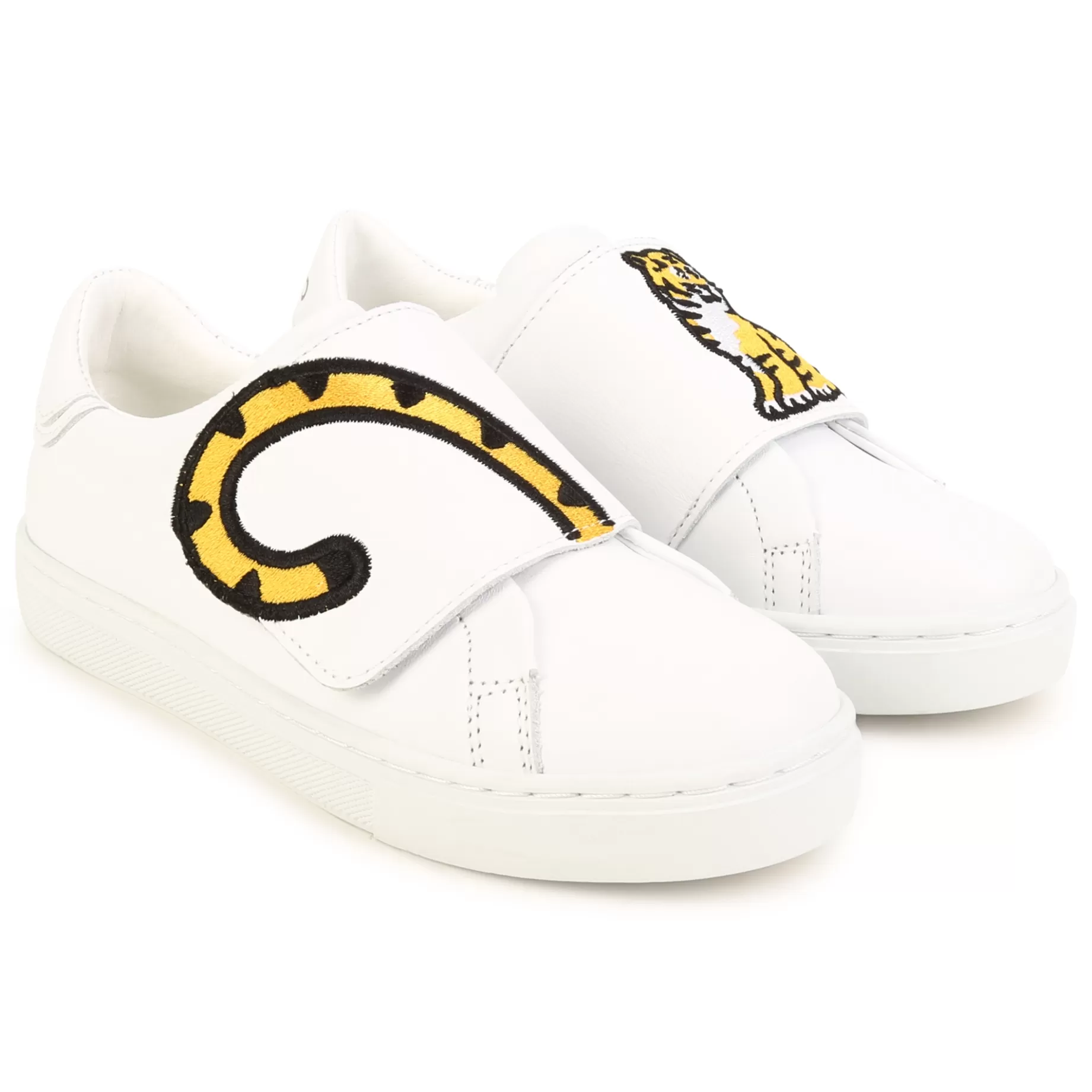 Embroidered Leather Trainers^KENZO KIDS Hot