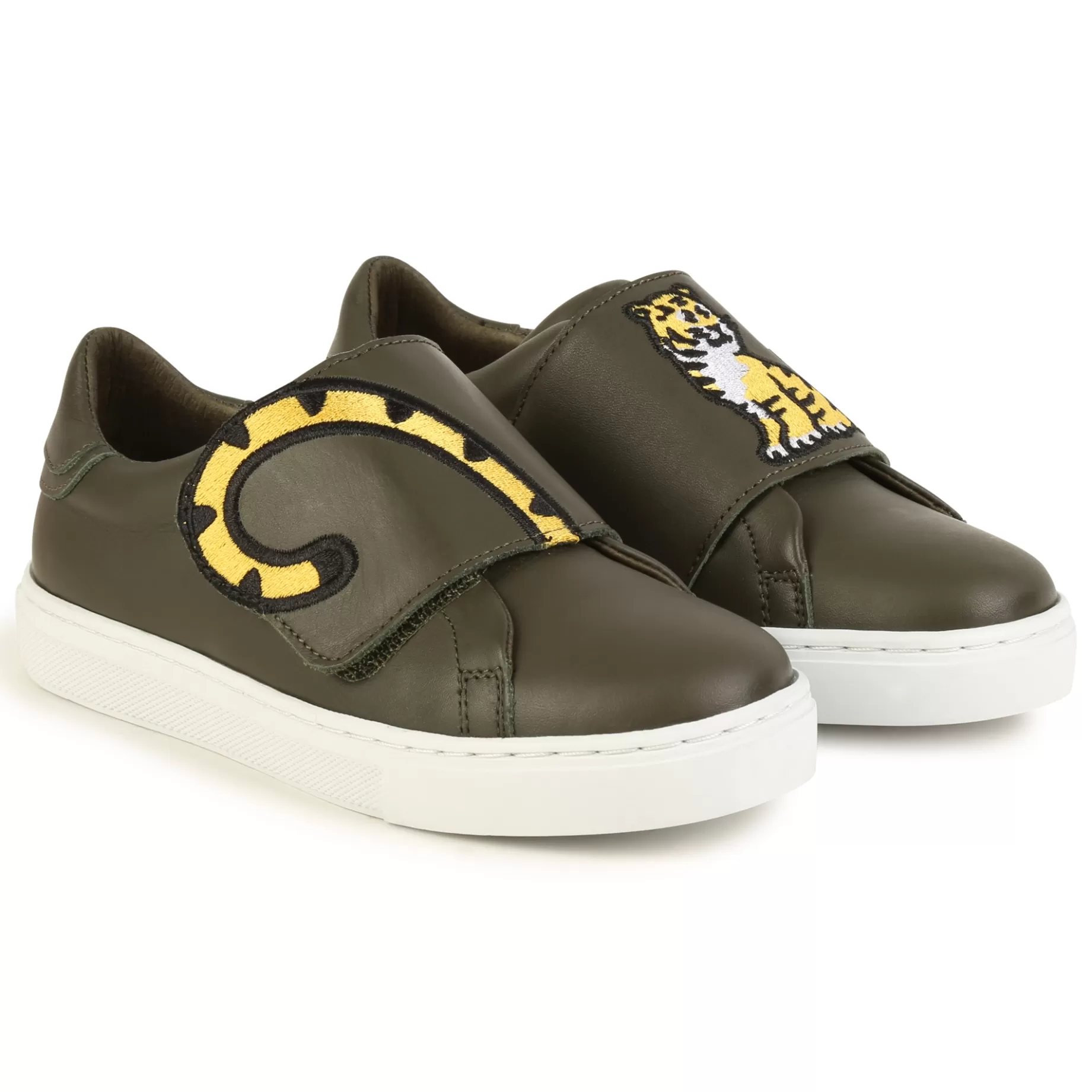 Embroidered Leather Trainers^KENZO KIDS Online