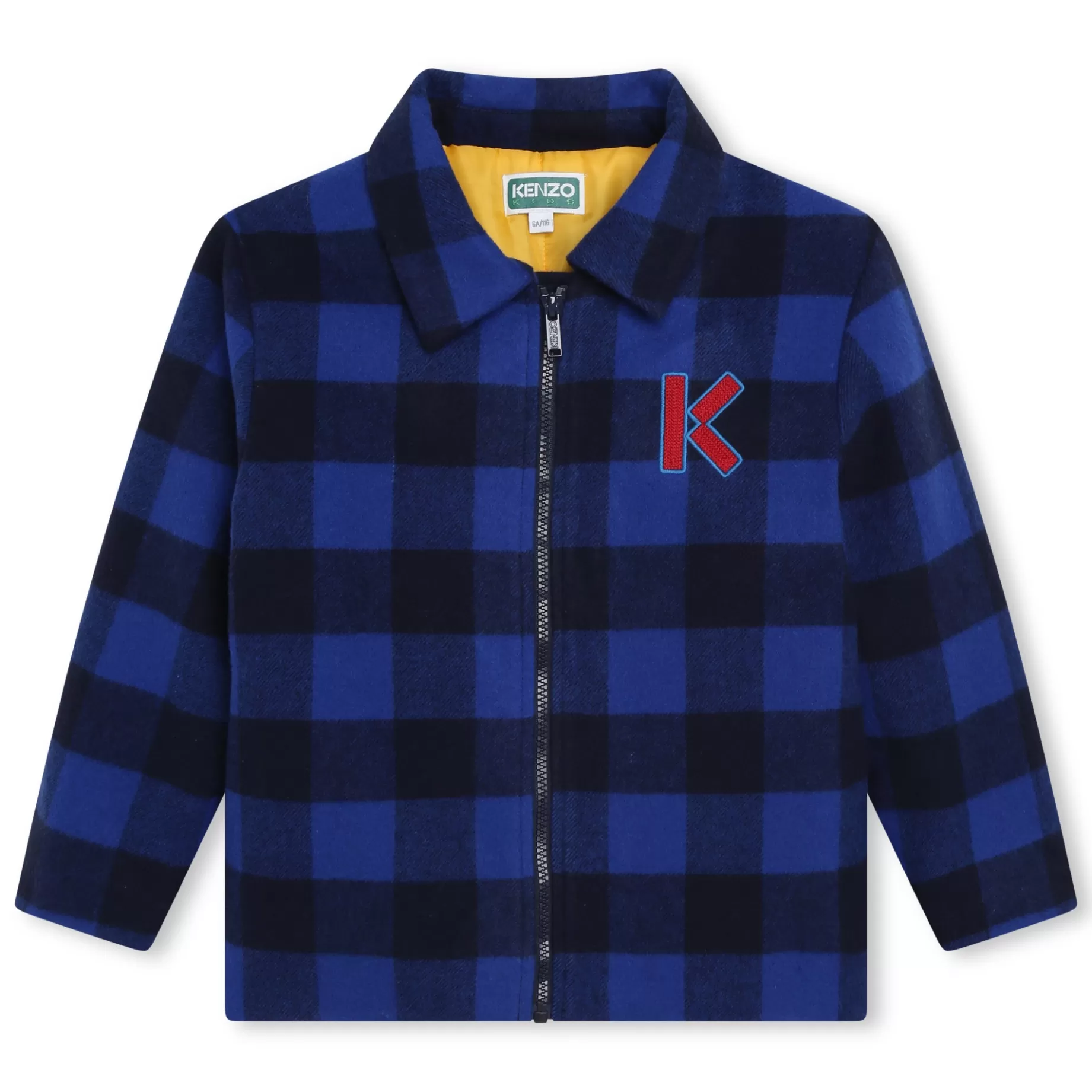 Embroidered Plaid Jacket^KENZO KIDS Fashion