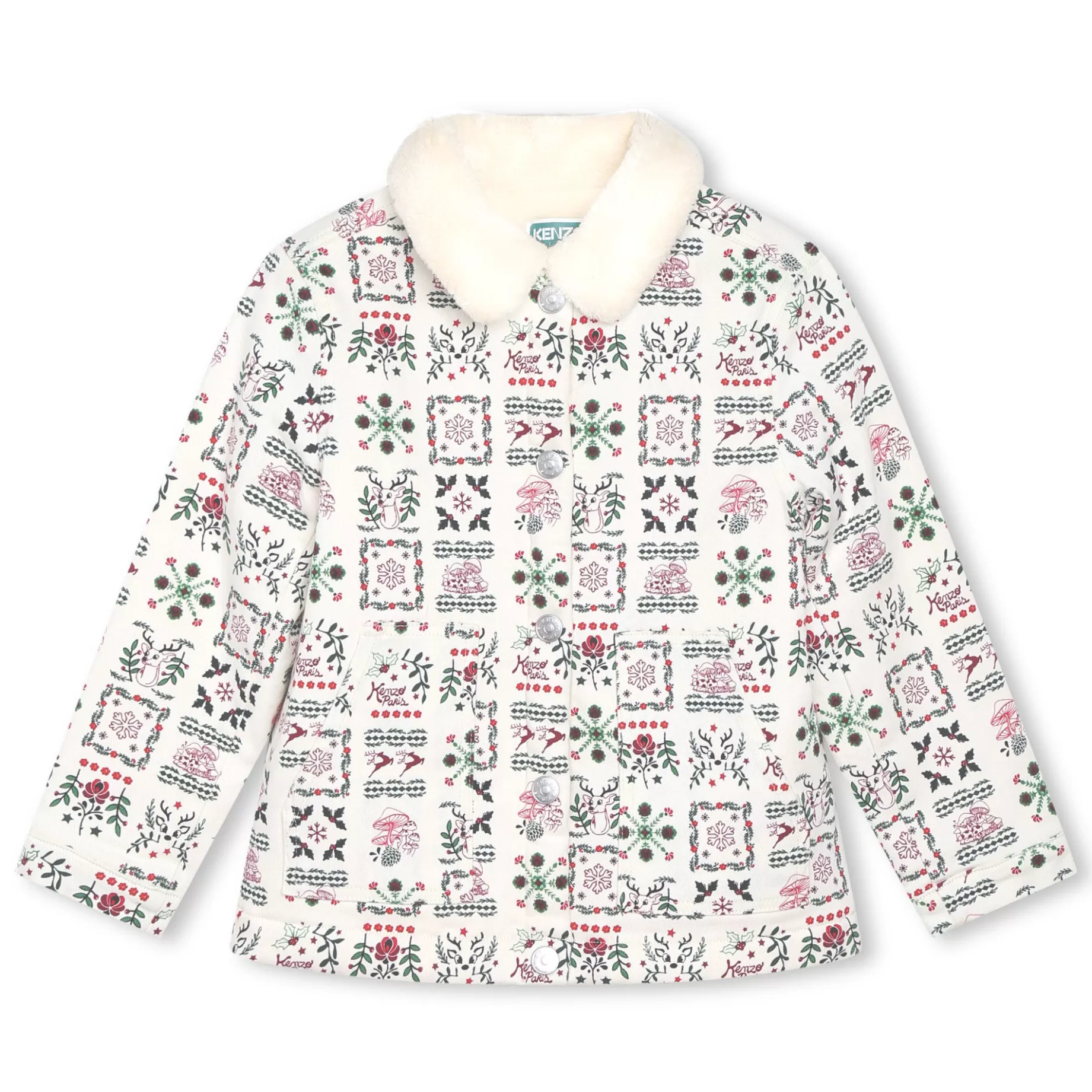 Fancy-Collar Printed Jacket^KENZO KIDS Online