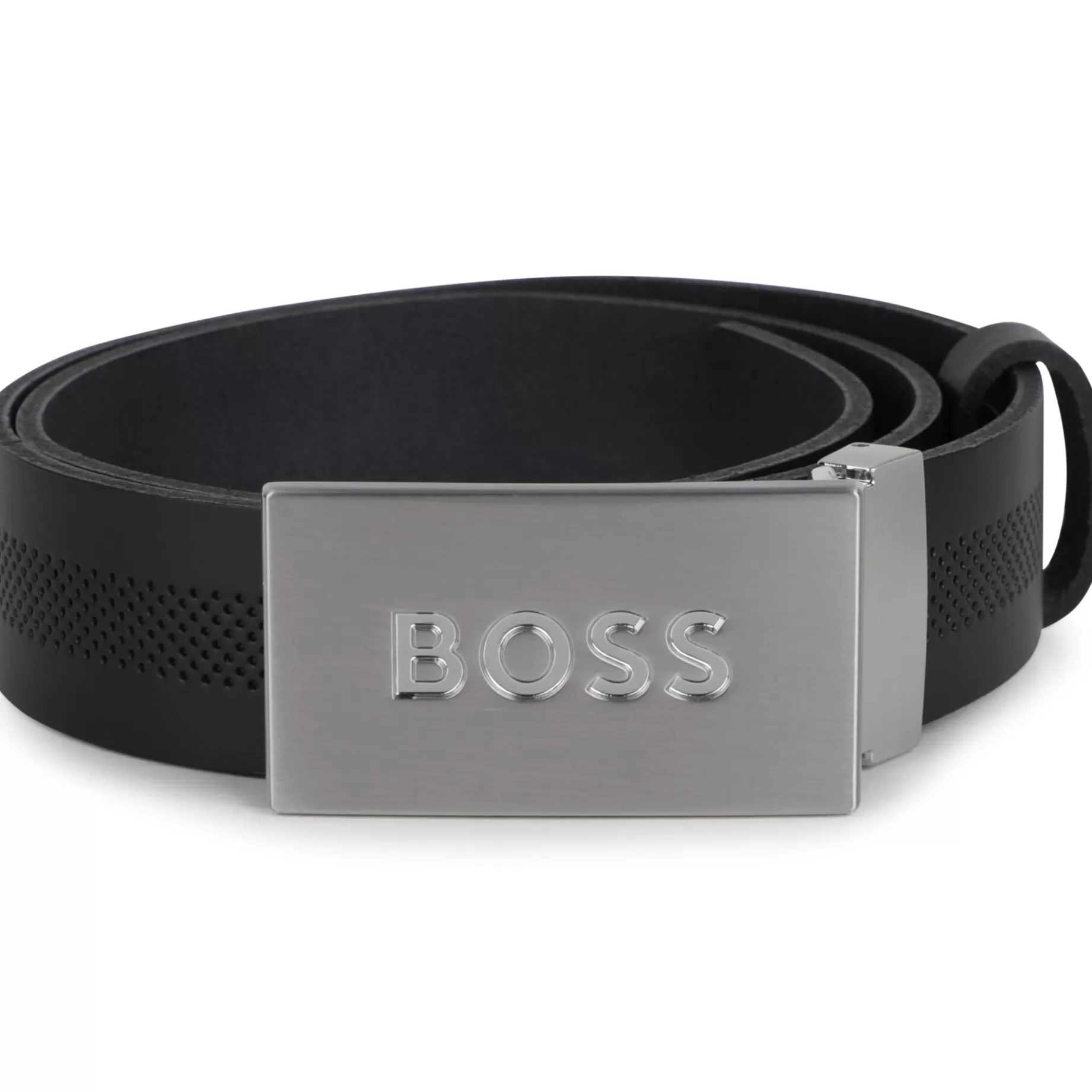 Flat-Buckle Leather Belt^BOSS Shop