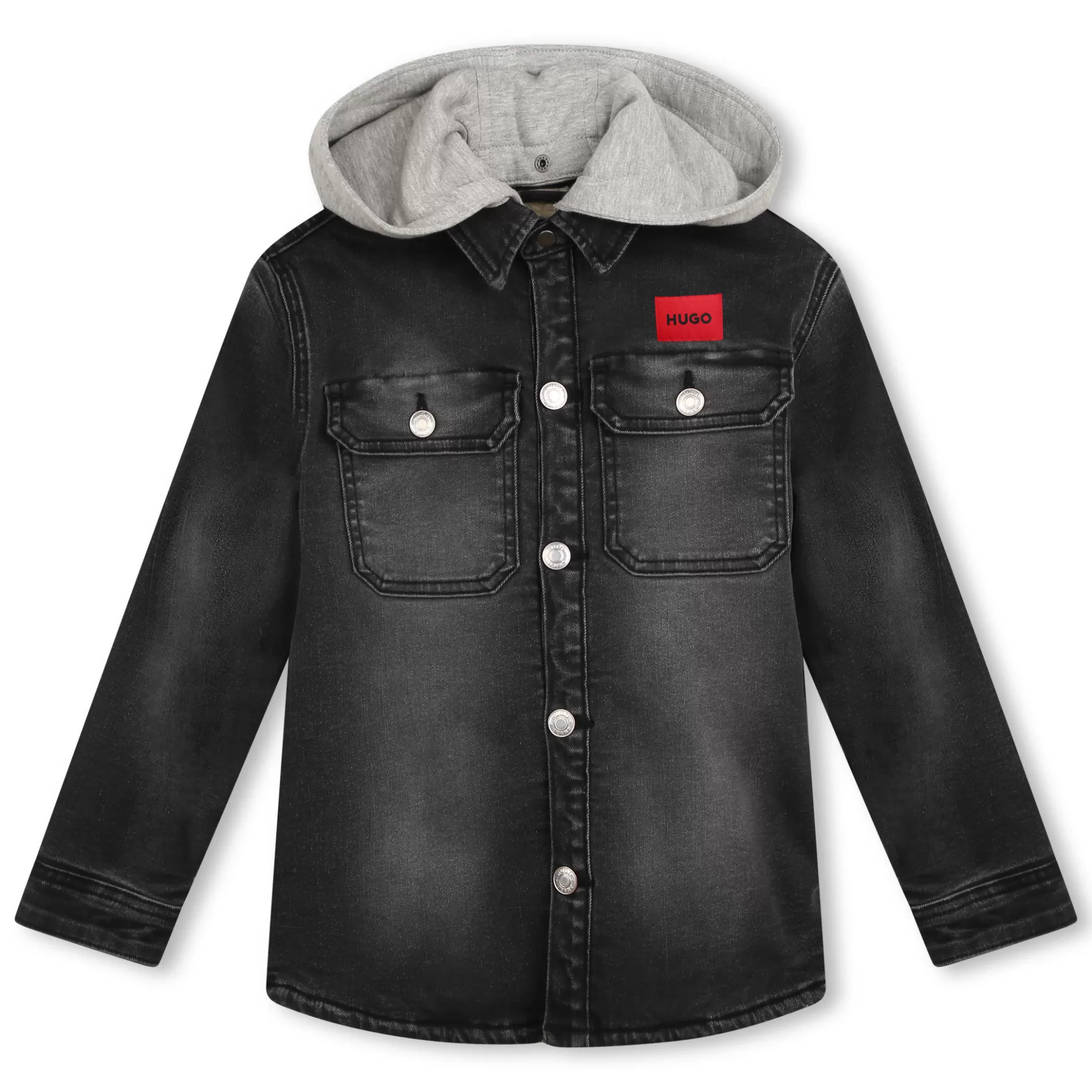 Fleece Hood Denim Jacket^HUGO Fashion