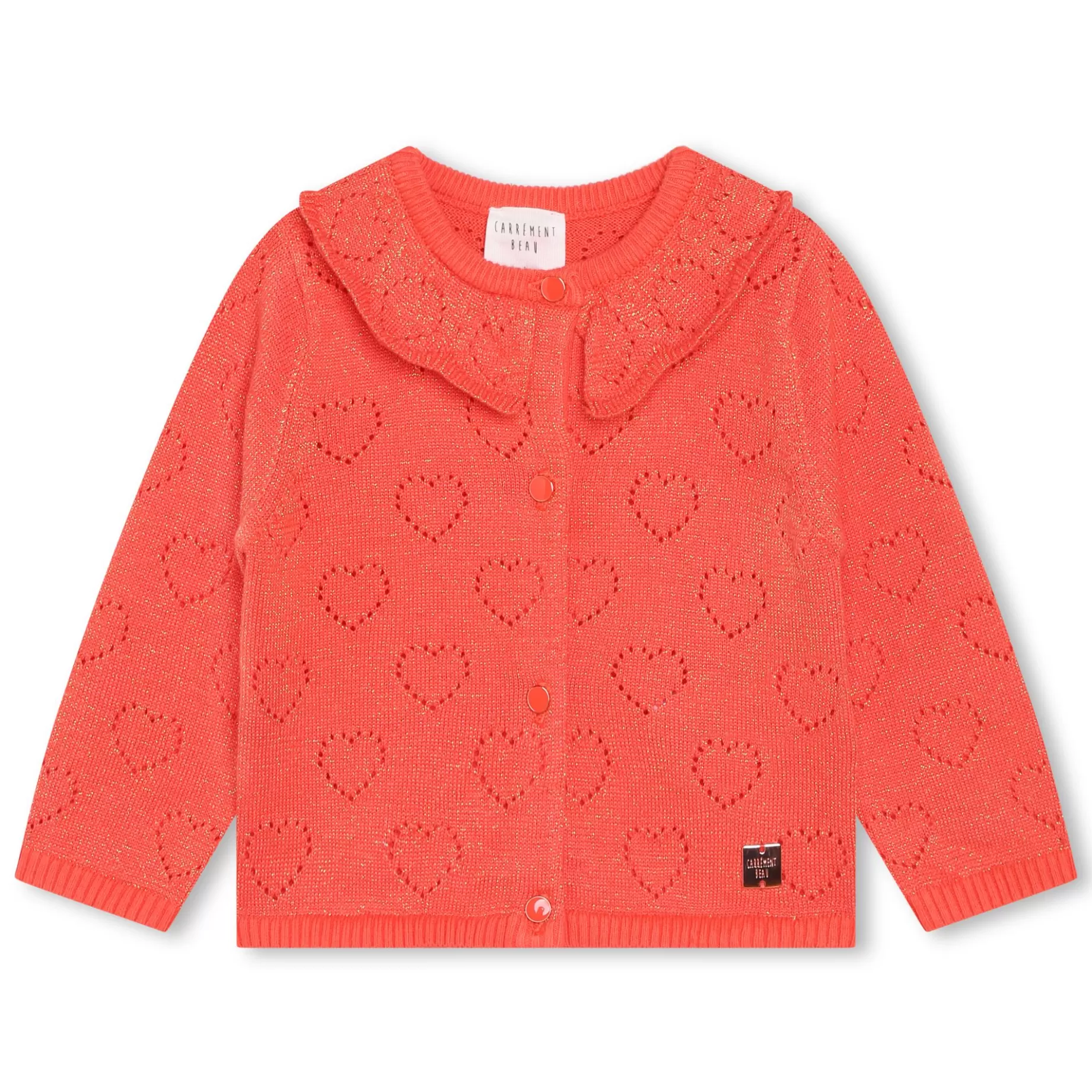 Knitted Heart Motif Cardigan^CARREMENT BEAU Cheap