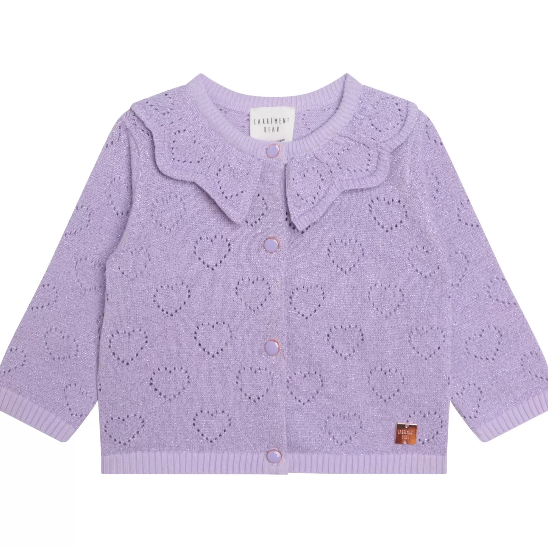 Knitted Heart Motif Cardigan^CARREMENT BEAU Best Sale