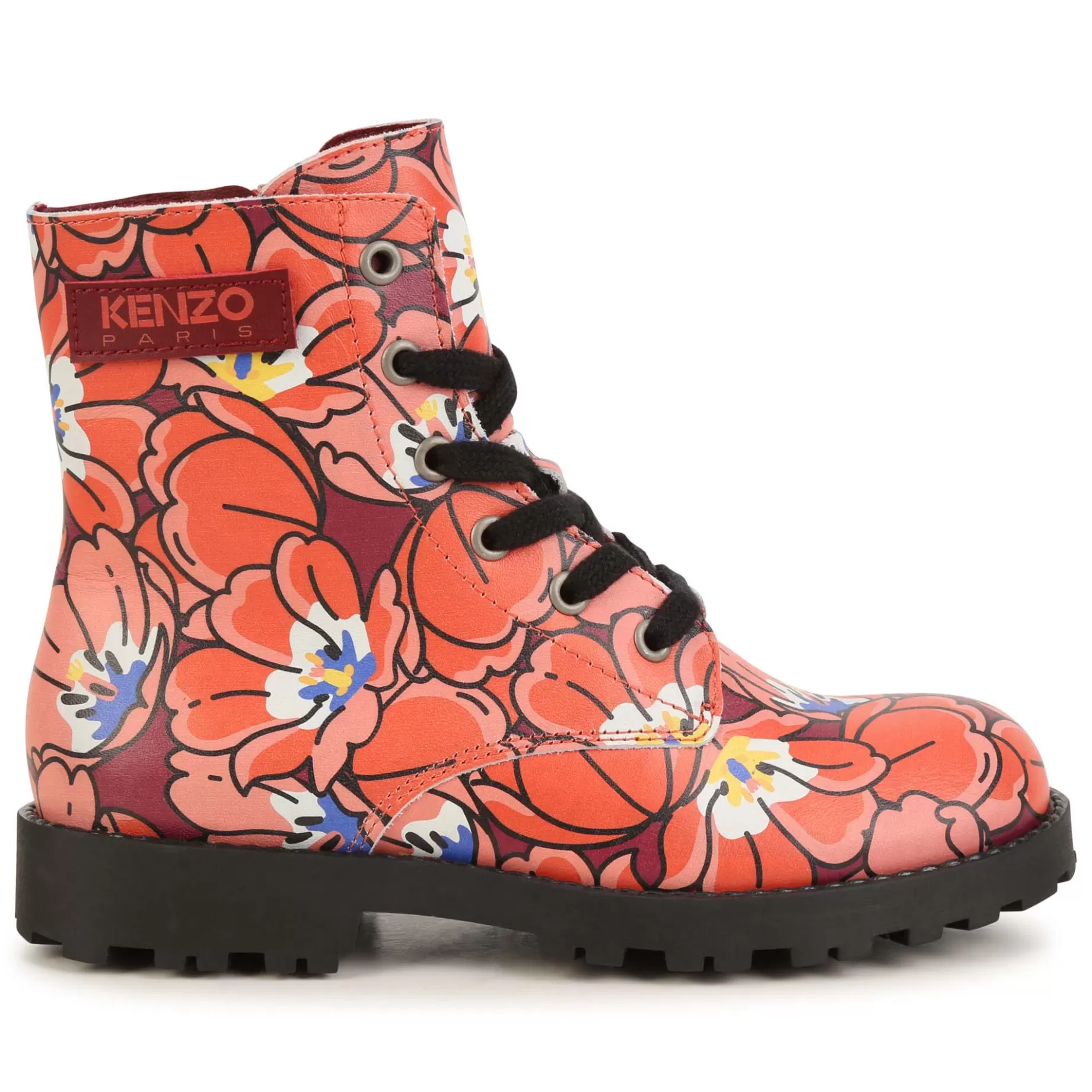 Lace-Up Leather Boots^KENZO KIDS New