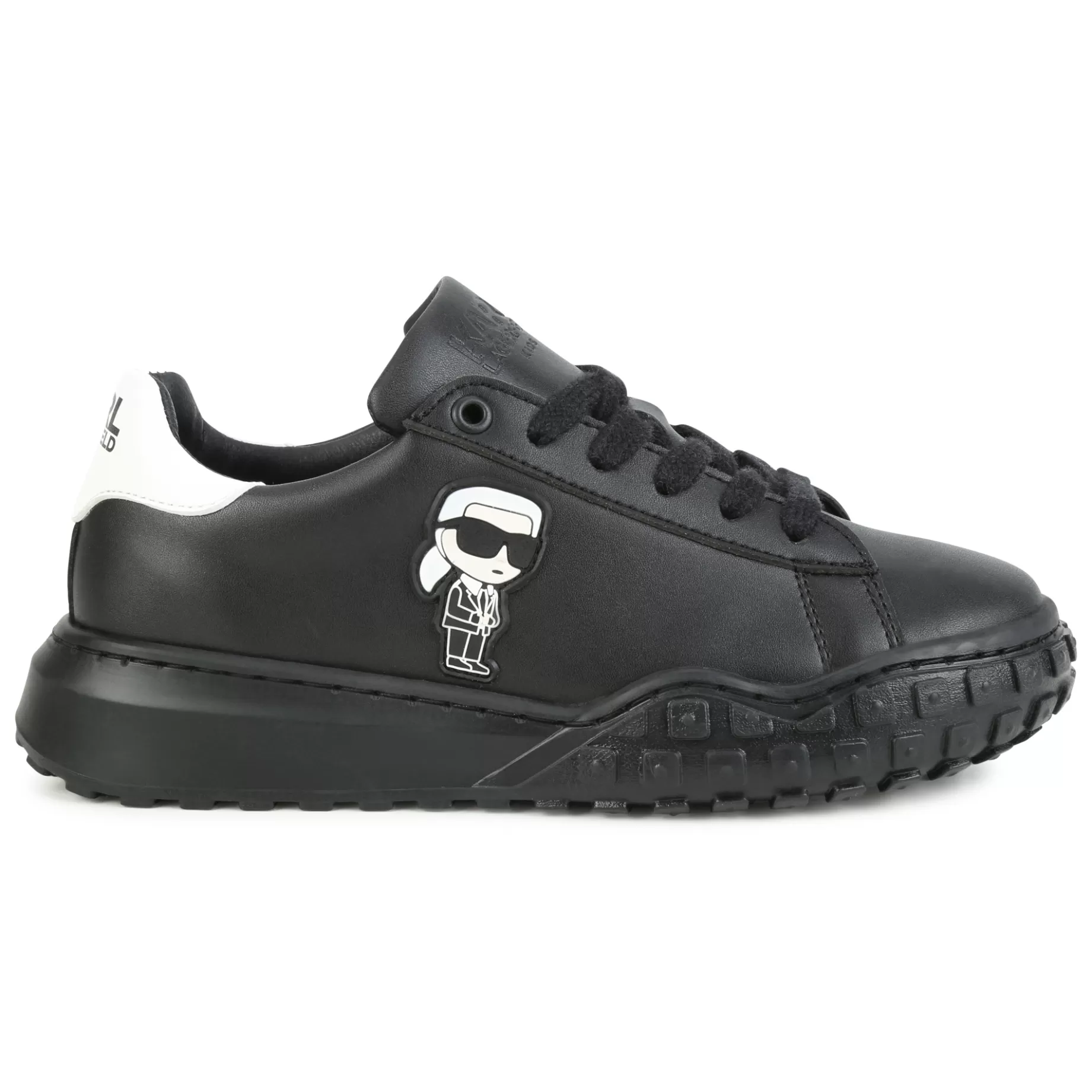 Lace-Up Leather Trainers^KARL LAGERFELD KIDS Outlet