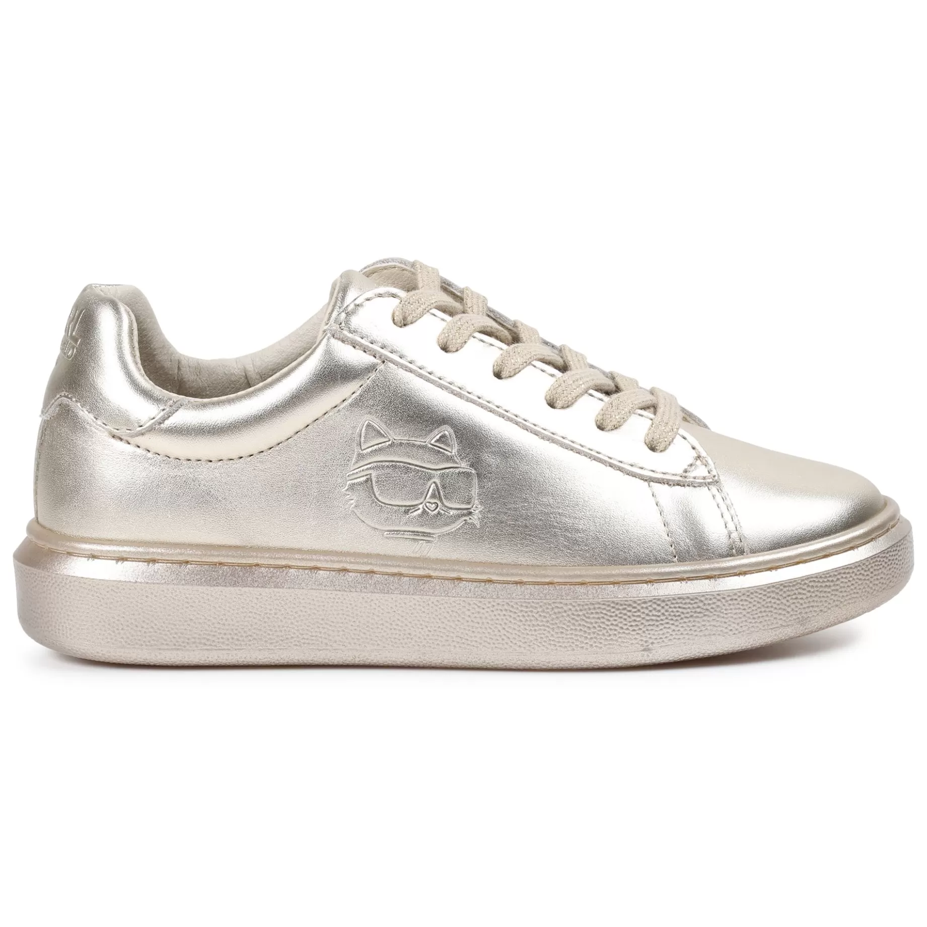 Lace-Up Leather Trainers^KARL LAGERFELD KIDS Online