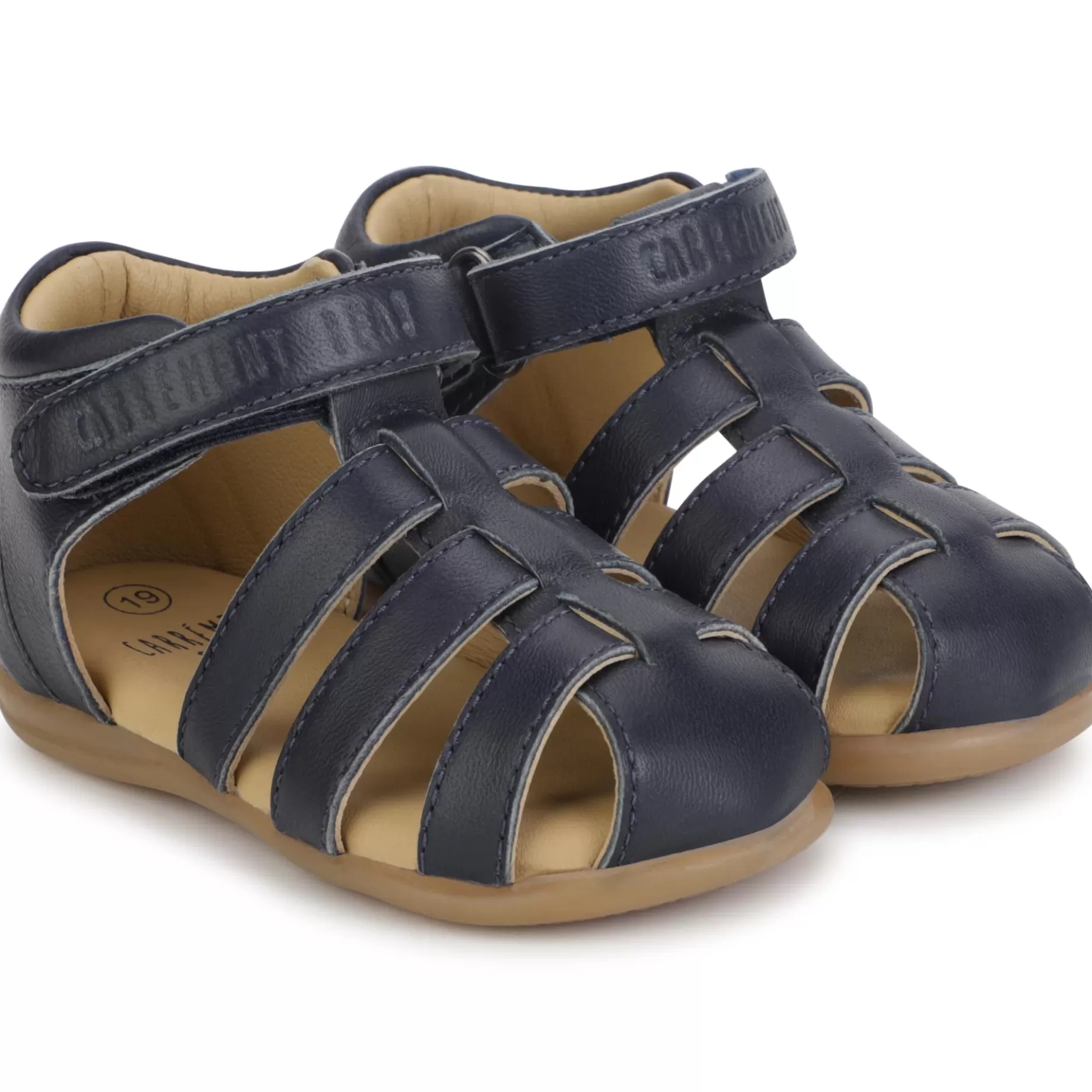 Leather Hook-And-Loop Sandals^CARREMENT BEAU Outlet