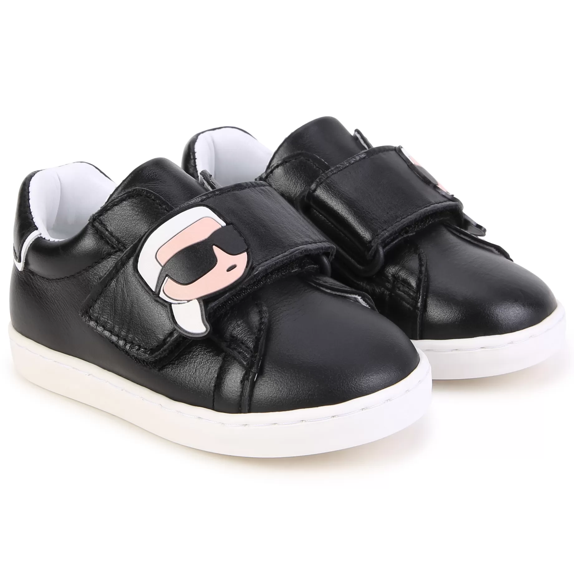 Leather Hook-And-Loop Trainers^KARL LAGERFELD KIDS Outlet