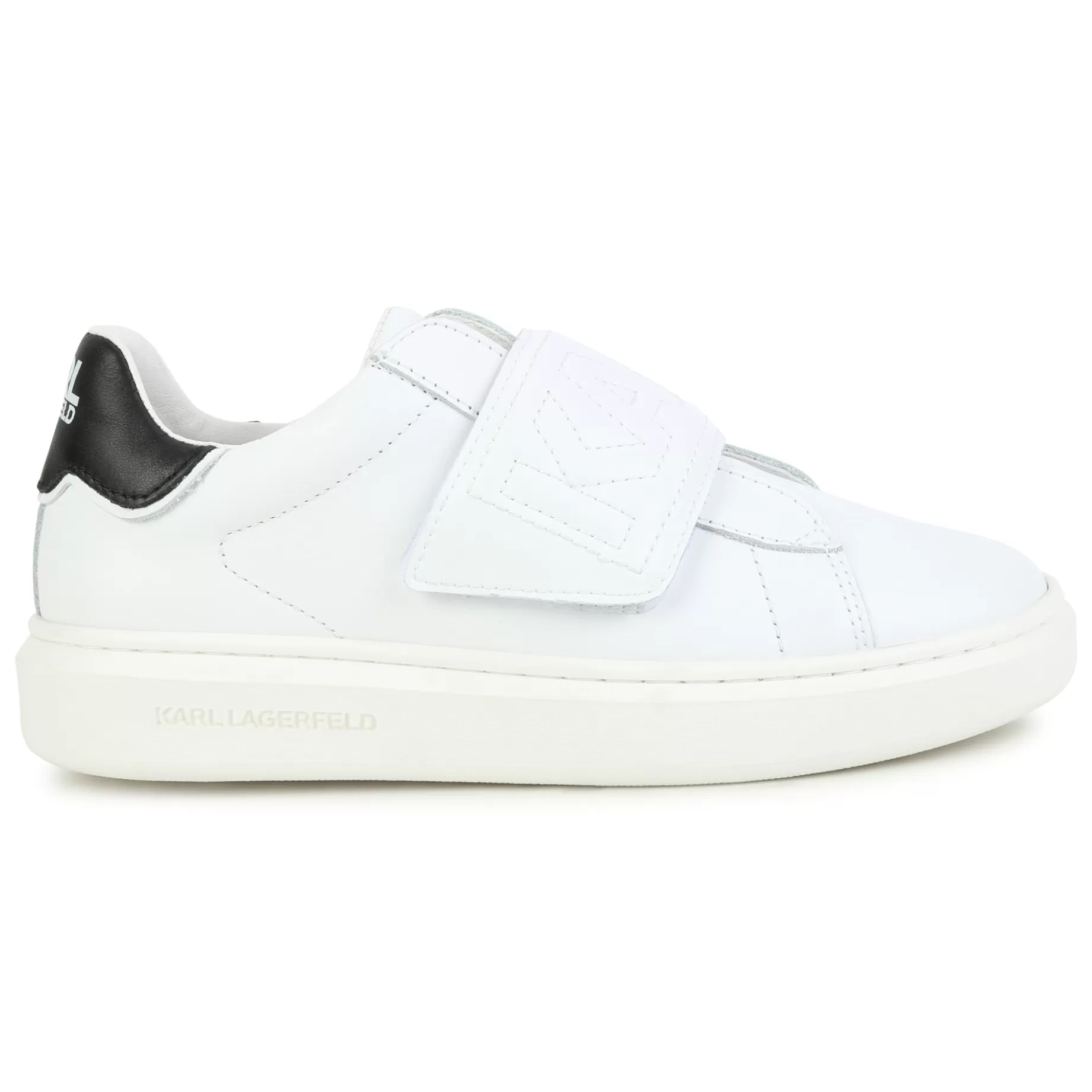 Leather Hook-And-Loop Trainers^KARL LAGERFELD KIDS New