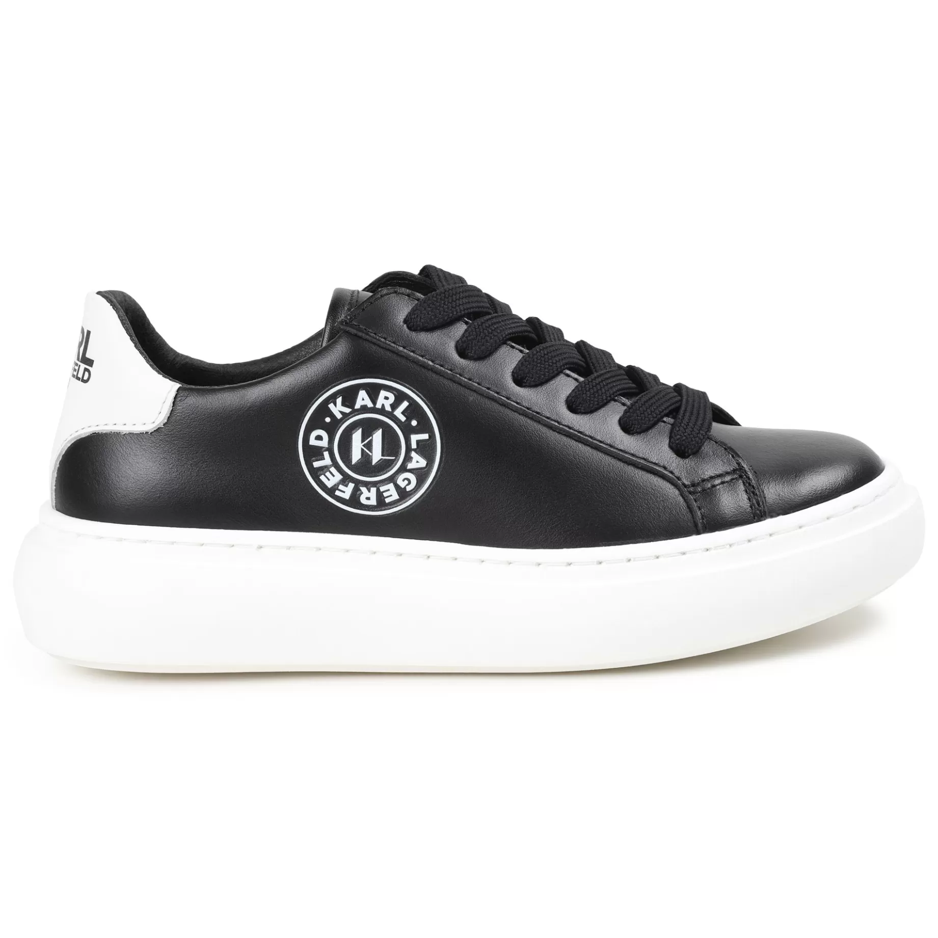 Leather Lace-Up Trainers^KARL LAGERFELD KIDS Shop