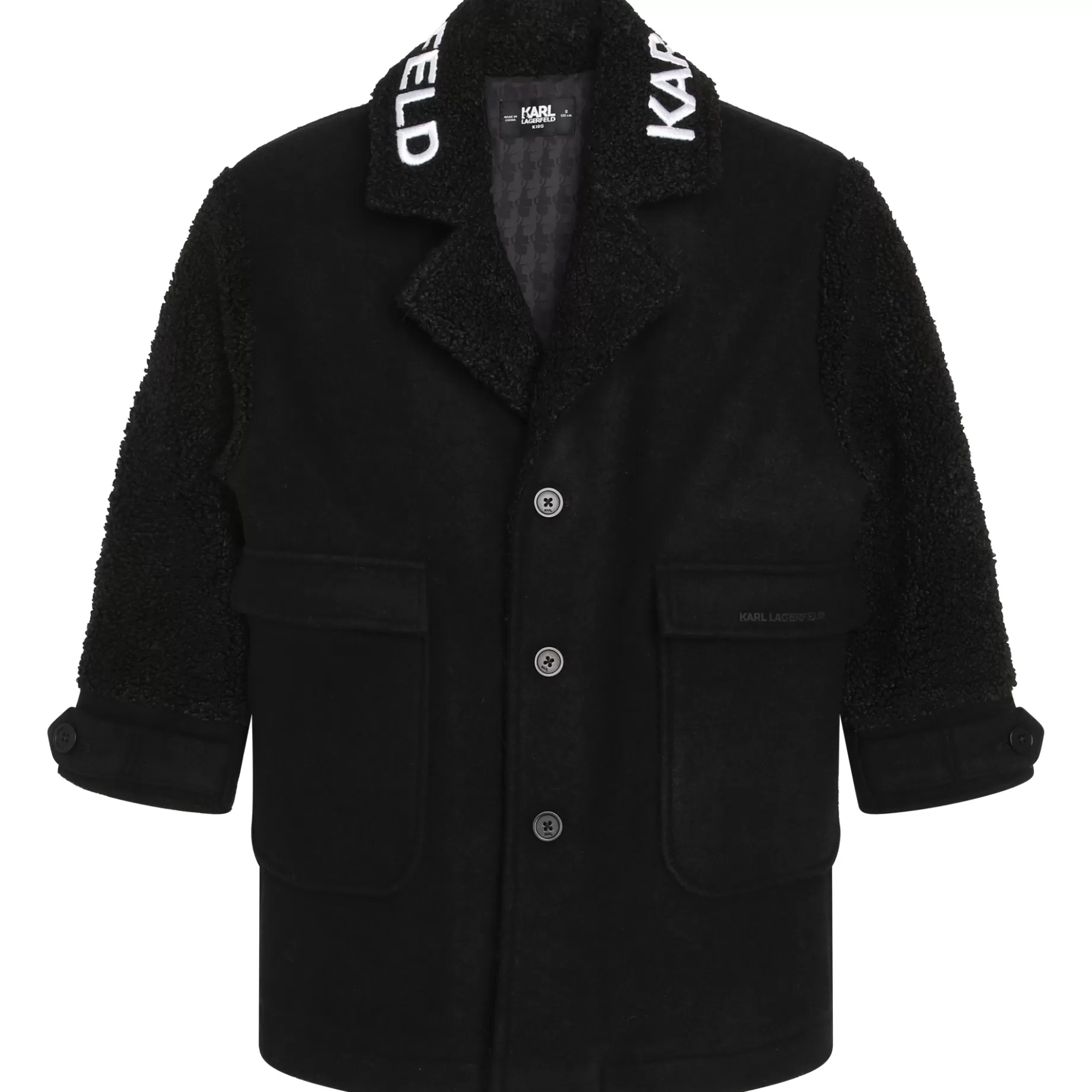 Long Bi-Material Coat^KARL LAGERFELD KIDS Cheap