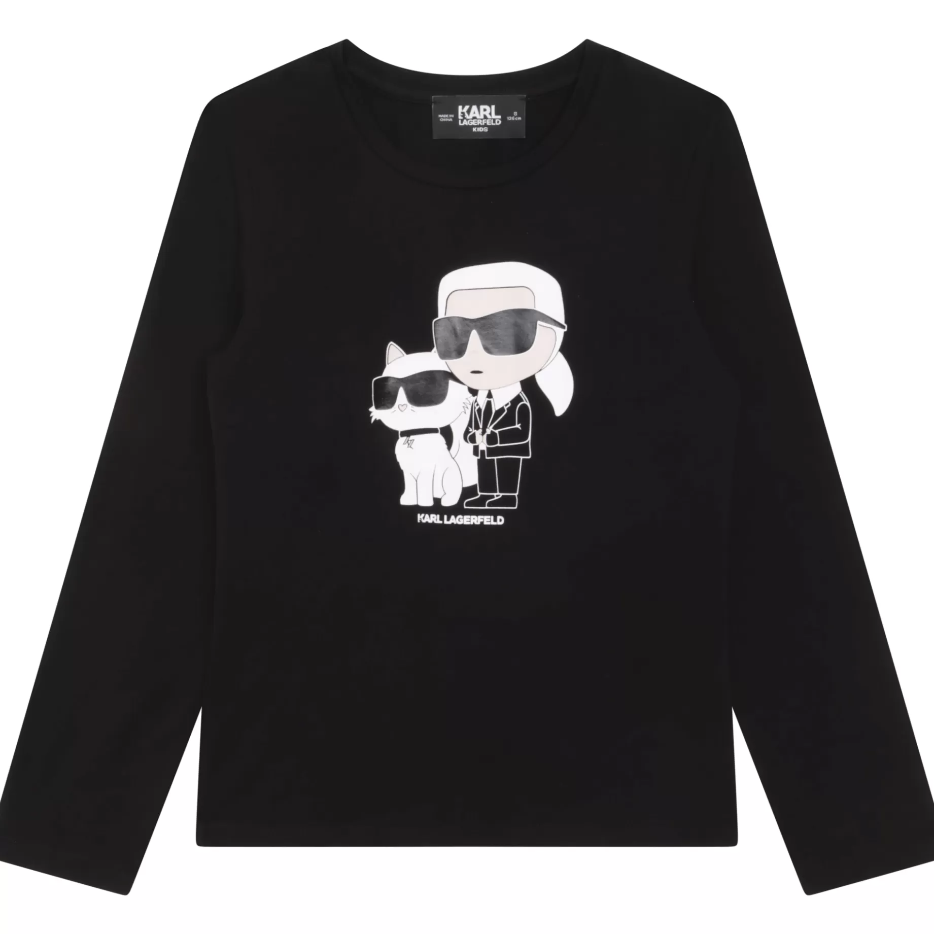 Long-Sleeved Cotton T-Shirt^KARL LAGERFELD KIDS Flash Sale