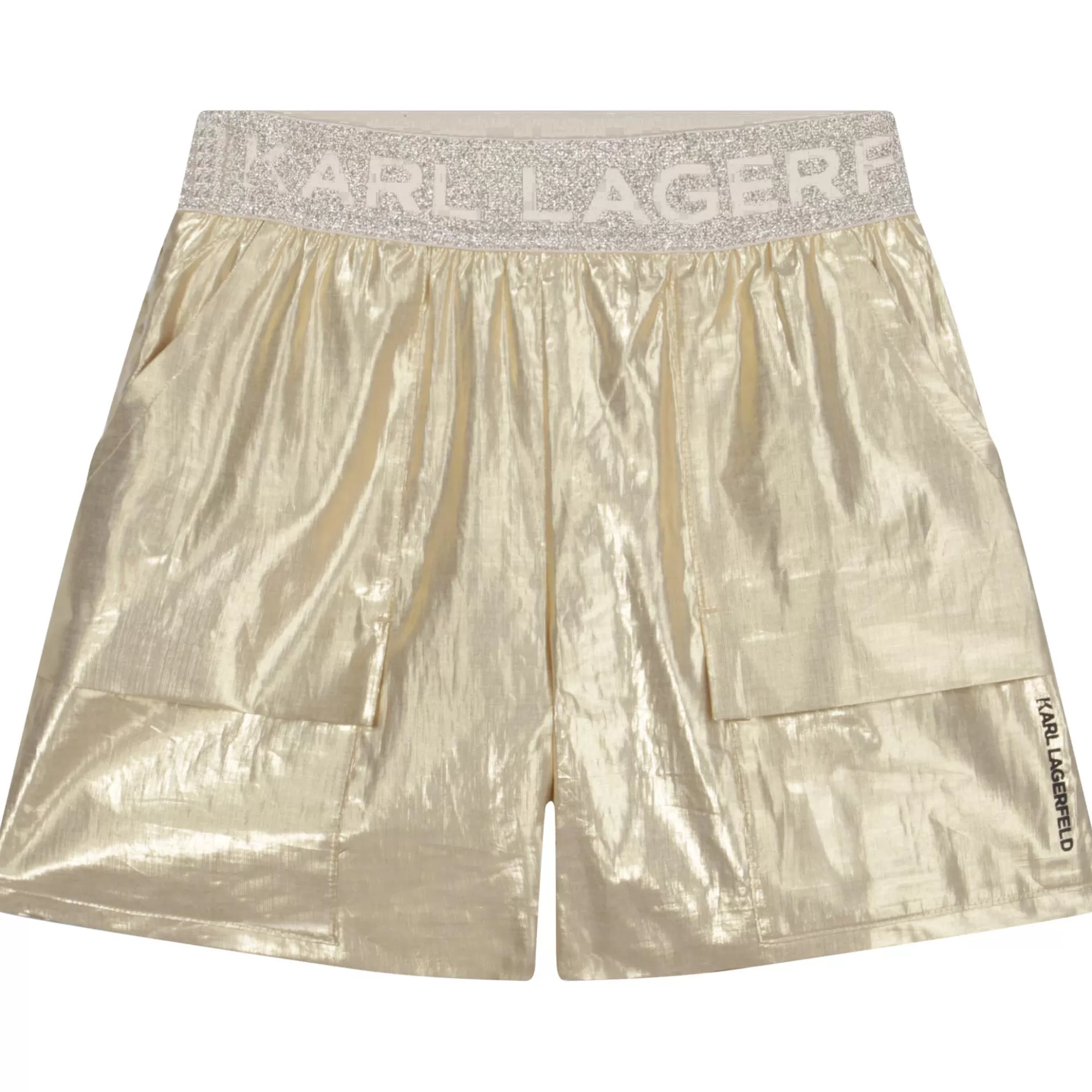 Metallic Lined Shorts^KARL LAGERFELD KIDS Outlet