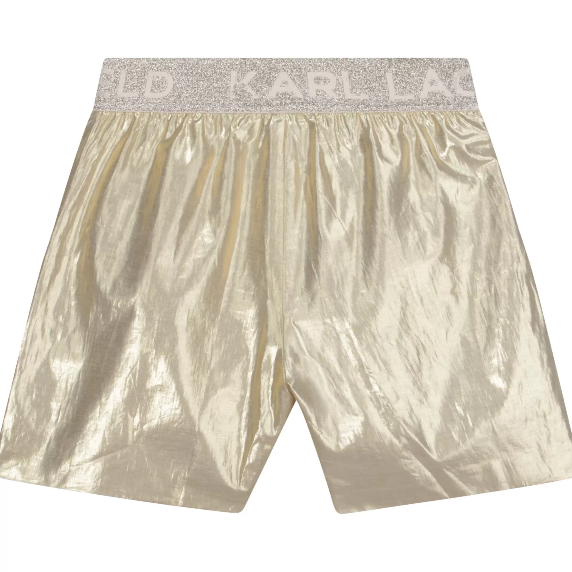 Metallic Lined Shorts^KARL LAGERFELD KIDS Outlet