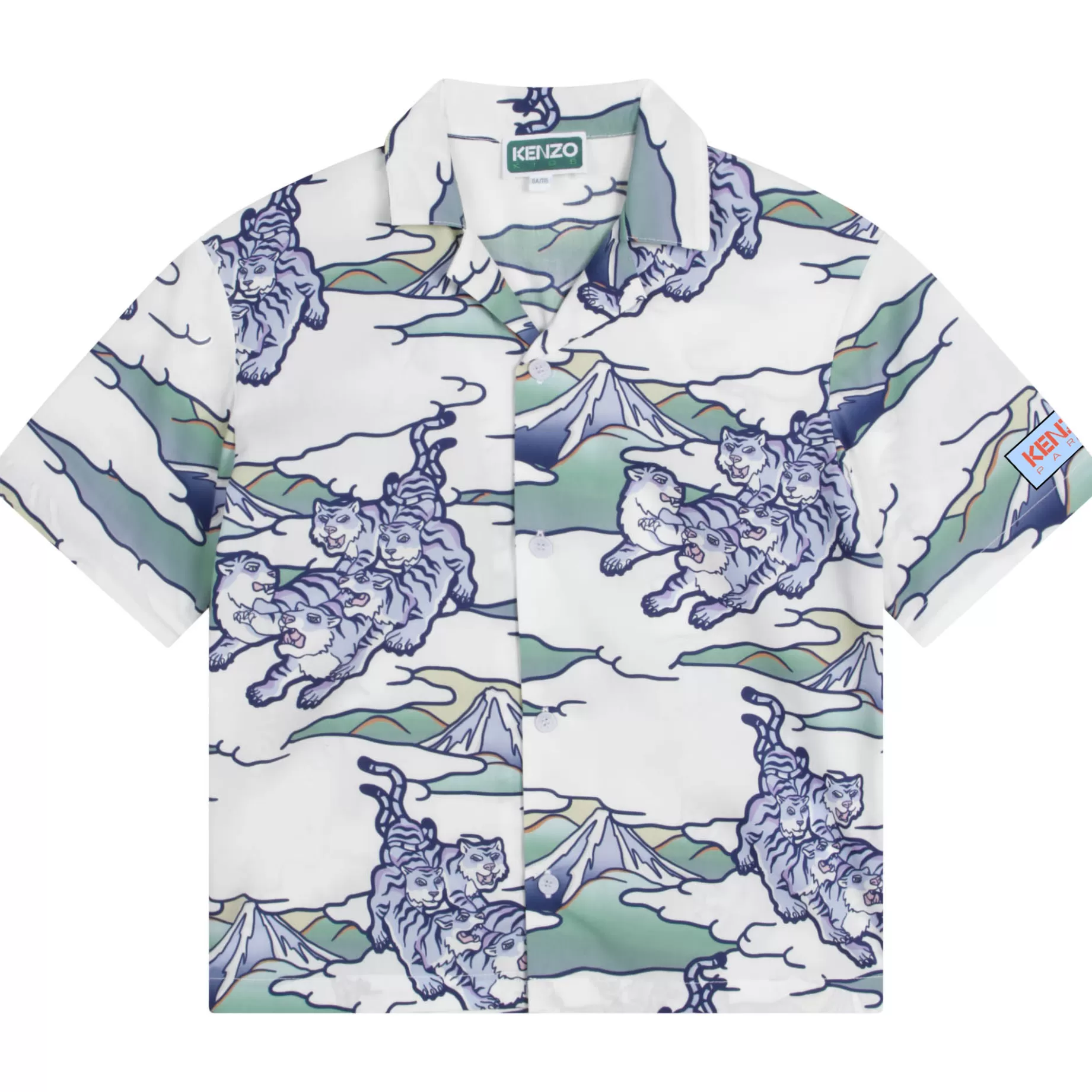 Printed Cotton Shirt^KENZO KIDS Cheap