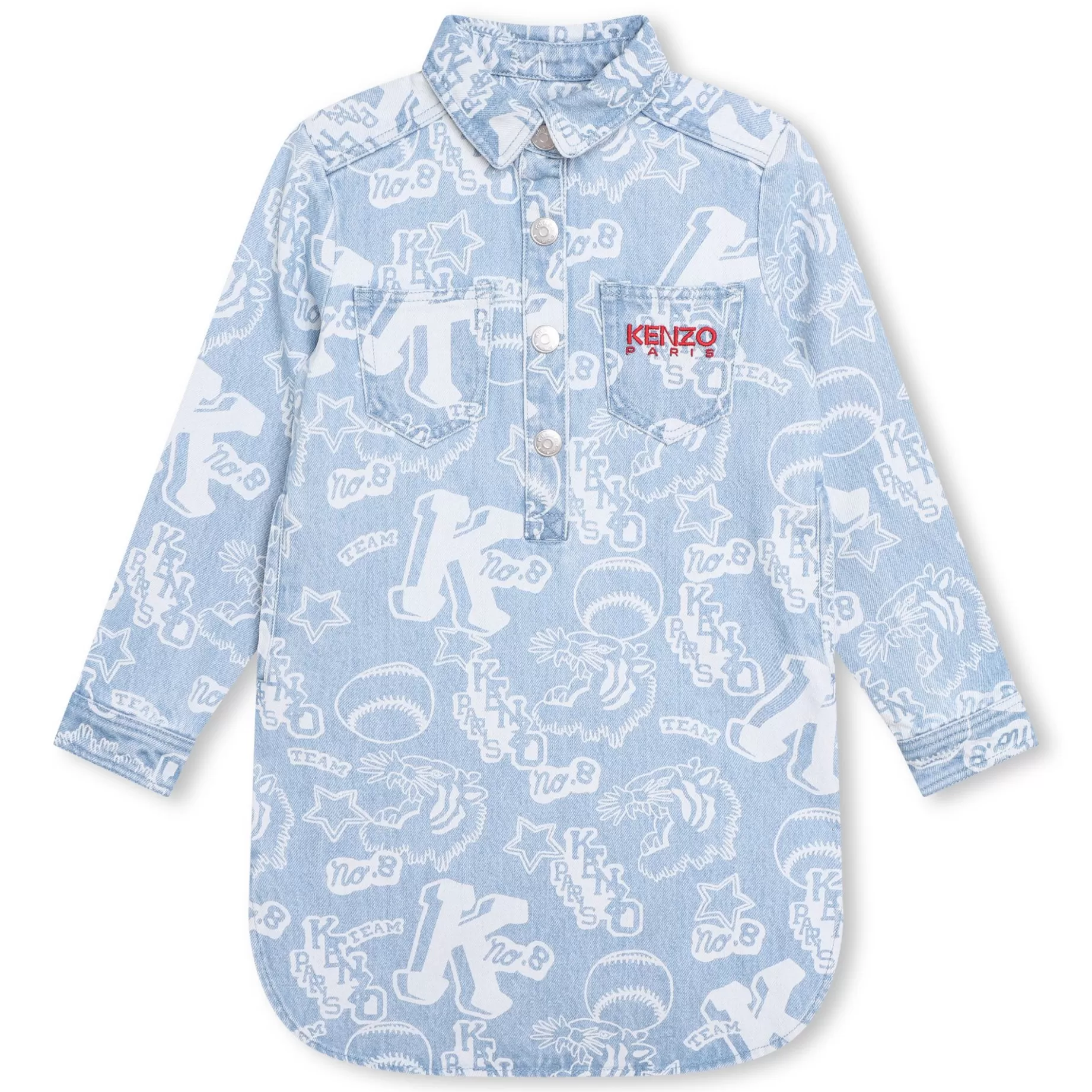 Printed Denim Dress^KENZO KIDS Cheap