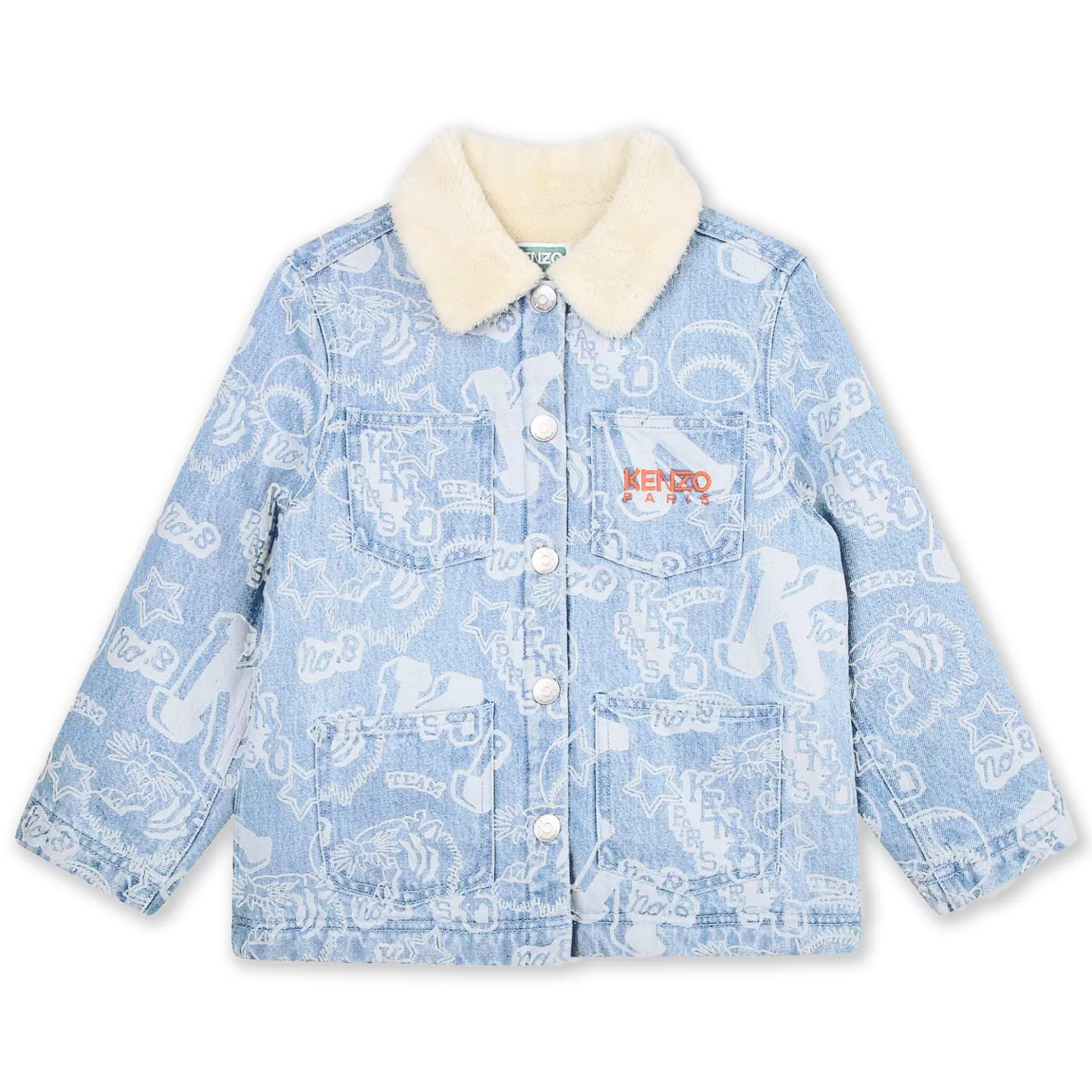 Printed Denim Jacket^KENZO KIDS Outlet