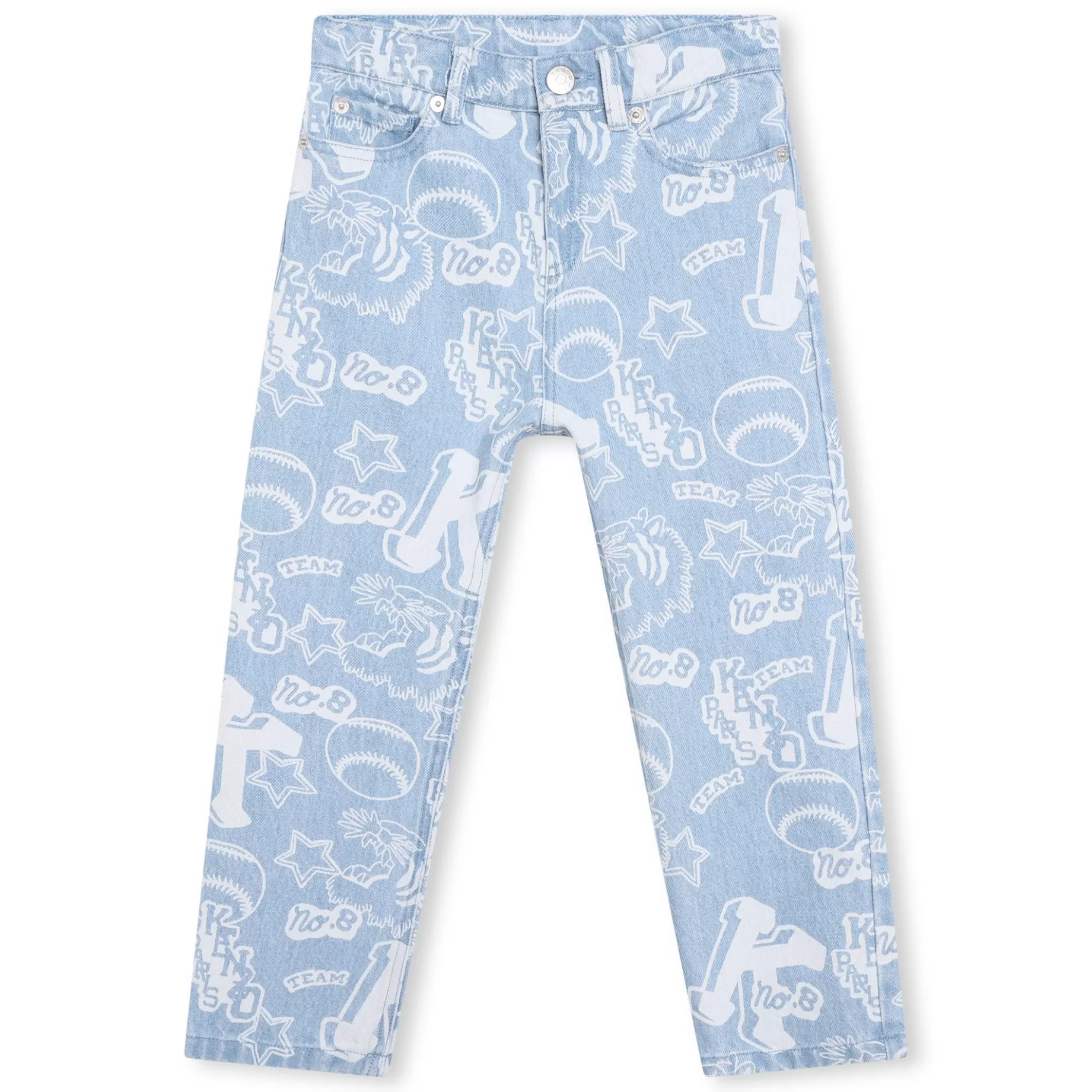 Printed Denim Trousers^KENZO KIDS Fashion