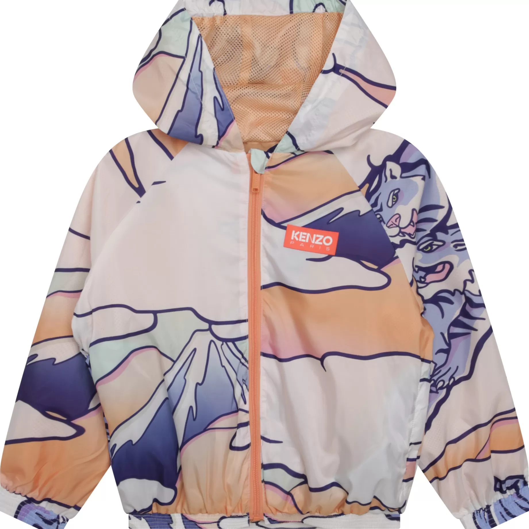 Printed Hooded Windbreaker^KENZO KIDS Outlet