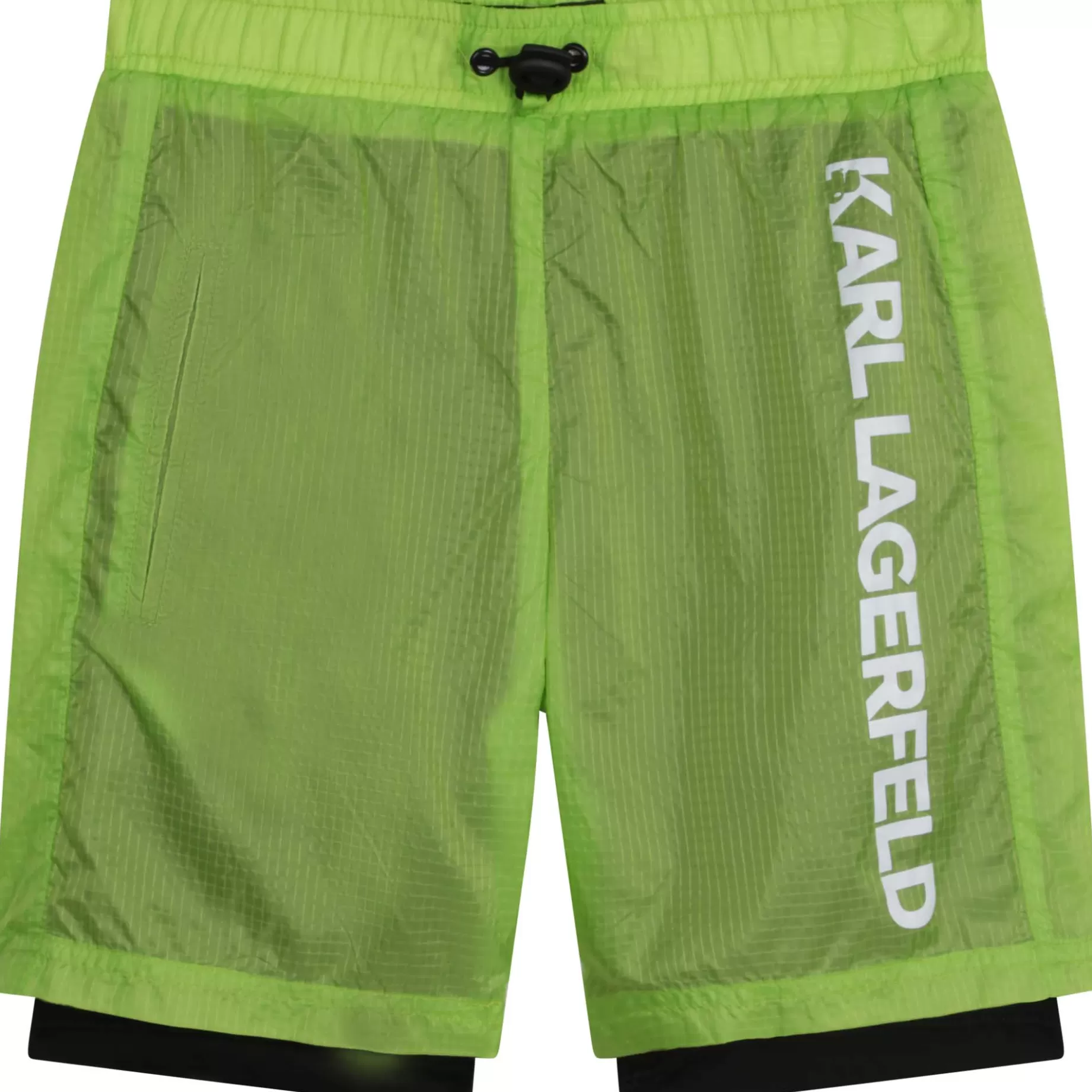 Waterproof Dual-Fabric Shorts^KARL LAGERFELD KIDS Cheap