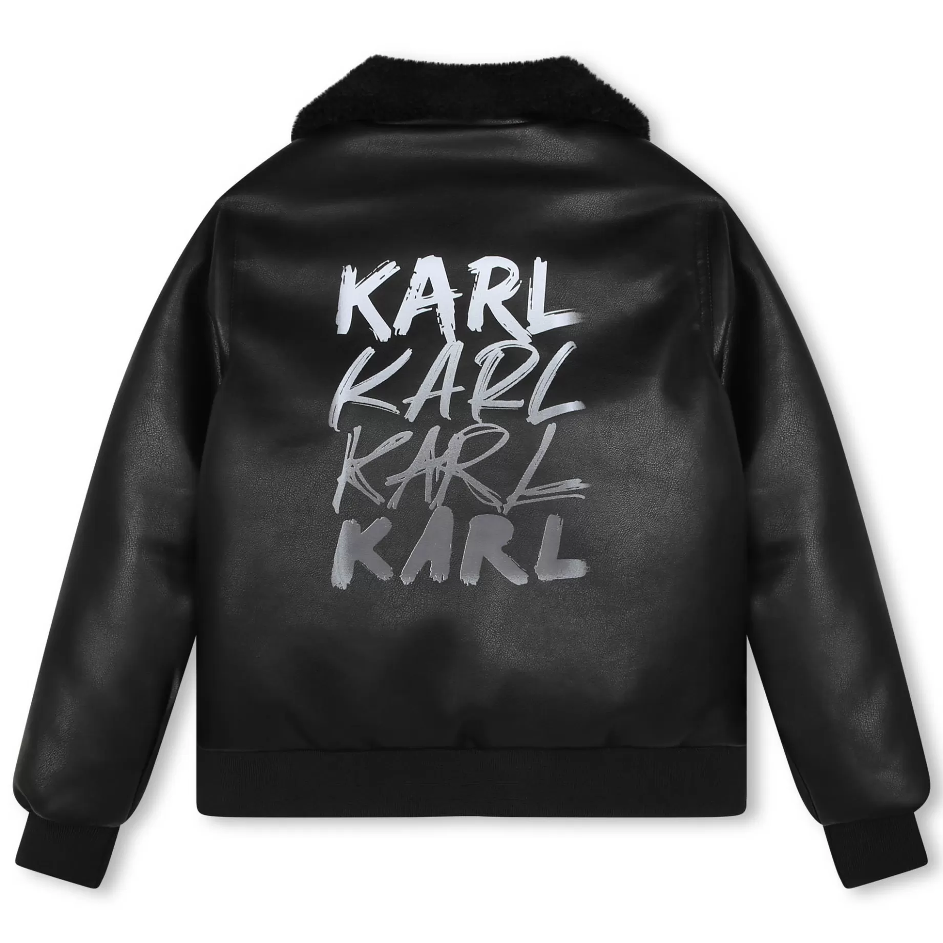 Zipped Waxed-Fabric Jacket^KARL LAGERFELD KIDS Online