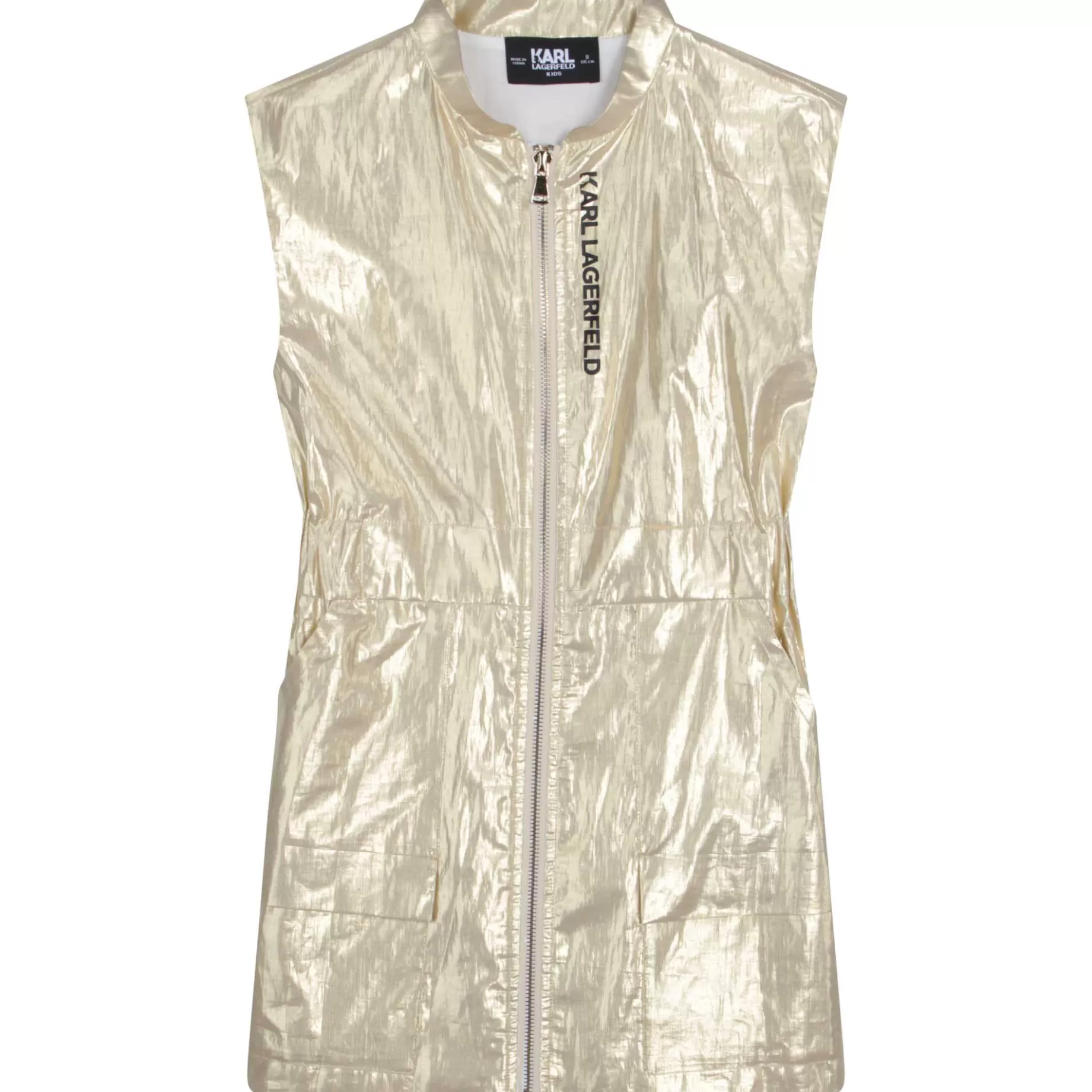 Zip-Up Shiny Dress^KARL LAGERFELD KIDS Hot